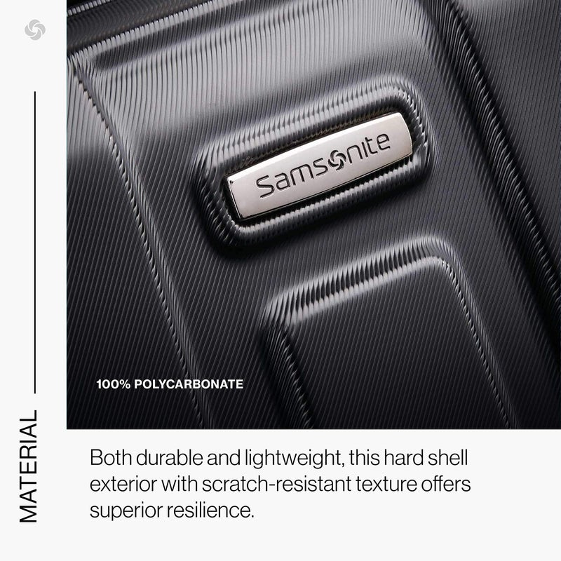 Samsonite Centric Hardside Expandable Luggage with Spinner Wheels, Black, Carry-On 20-Inch - Image 4